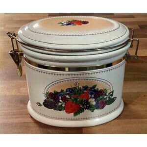 Vintage Ceramic Knott's Berry Farm Cookie Jar Hinged Lid Storage Canister